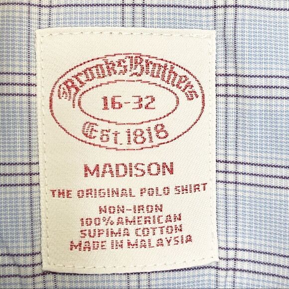 Brooks Brothers Madison Original Polo Blue Shirt - Picture 5 of 8